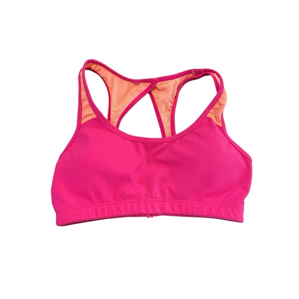 Roxy Hot Pink Sports Bra Padded Key Pocket New W/ Tags Size Medium